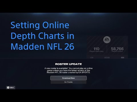 Setting Online Depth Charts in Madden NFL 26