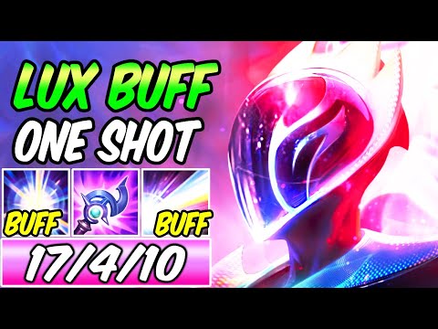 *NEW LUX BUFF* Made Her OP Late Game with ONE-SHOT | Season 13 Mid Gameplay S+ | League of Legends