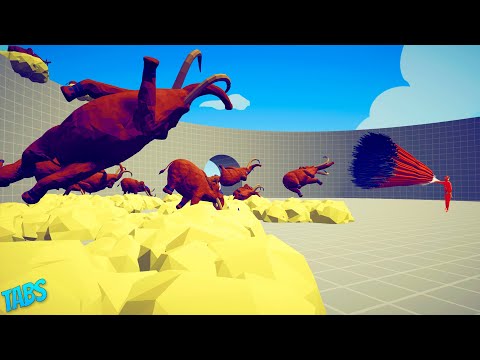 100x BABY MAMMOTH vs EVERY GOD | Totally Accurate Battle Simulator [TABS]