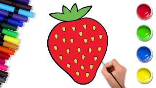 Como Desenhar Morango 🍓 | Desenhar Frutas | Desenho Fácil | Chiki Art brasil