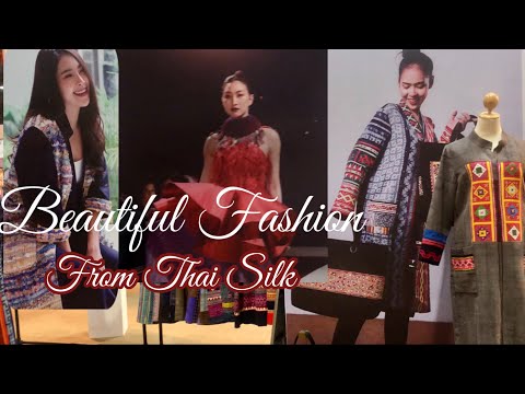 Linda moda de seda tailandesa, tecidos, roupas e lembranças | OTOP City 2022 Bangkok Review