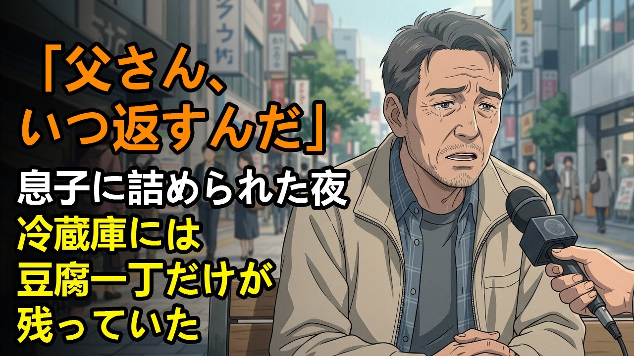 「父さん、いつ返すんだ」息子に詰められた夜、冷蔵庫には豆腐一丁だけが残っていた