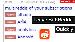 How to Bulk Leave Subreddits Quickly on Reddit
