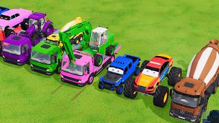 Download lagu TRANSPORTING EXCAVATOR MIXER TRUCK TRACTOR JEEP OFFROAD MONSTER TRUCK GAME FARMING SIMULATOR 22 mp3