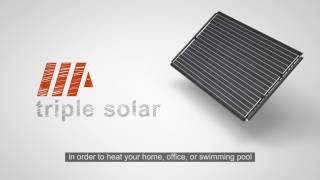 Triple Solar PVT heat pump panel generate heat and electricity for your home