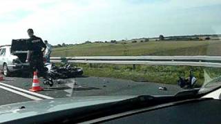 preview picture of video 'Wypadek motocyklisty przed Motocrossem w Rosówku'
