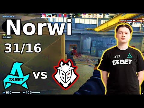 Norwi Highlights ONLY🔥 (36/16) - Aurora vs G2 - Blast Major EU RMR - CSGO POV Highlights