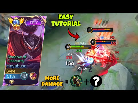 HOW TO DEAL MORE DAMAGE USING HAYABUSA ULTIMATE 😱| SECRET BUILD AND EMBLEM TO ONE SHOT ENEMY!!
