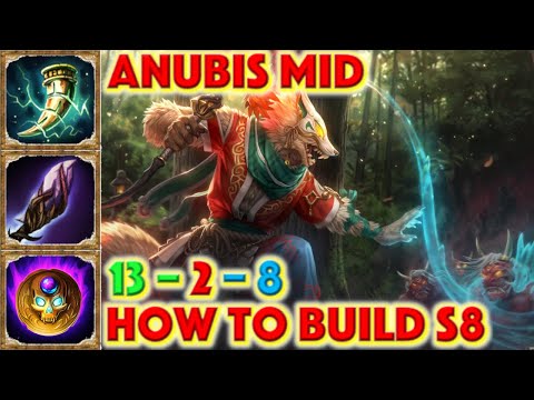 SMITE HOW TO BUILD ANUBIS - Senko Sage Anubis Skin Showcase + Anubis Mid Build +  Gameplay and Guide