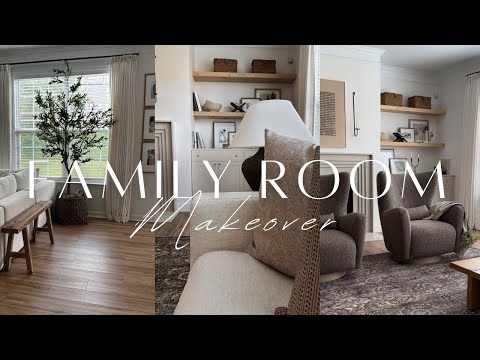 Extreme Family Room Makeover | Aesthetic & Functional | Home Updates 2024