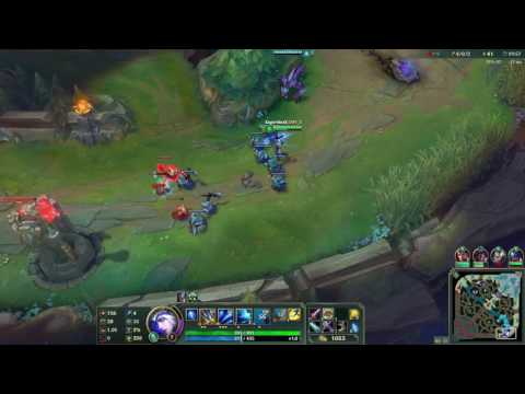 PROJECT:Ashe and Rek Sai vs Kog Maw and Orianna bot gameplay
