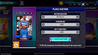How to sell players, coaches, badges, etc…., in the Auction House on NBA 2K25 MyTEAM Mobile