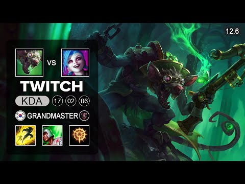 Twitch vs Jinx ADC - KR Grandmaster - Season 12 Patch 12.6