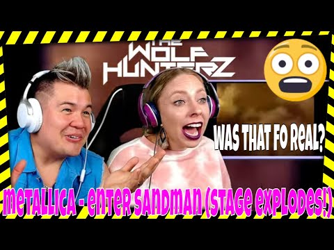 Metallica - Cunning Stunts - Enter Sandman + stage explode | THE WOLF HUNTERZ Jon and Dolly Reaction