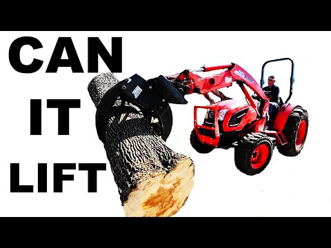 CAN IT LIFT?... KIOTI DK4710SE HST IN THE WOODYARD !