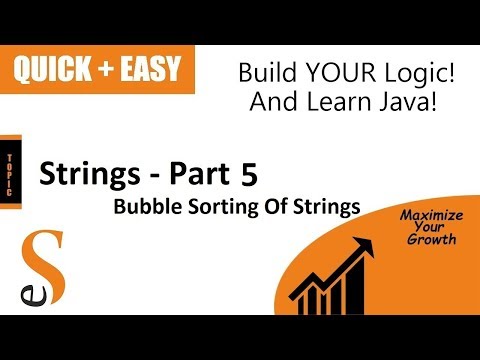 String Sorting In Java Using Bubble Sort Method
