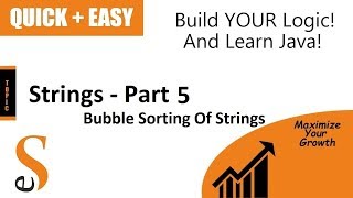 Java : How To Bubble Sort An Array Of Strings