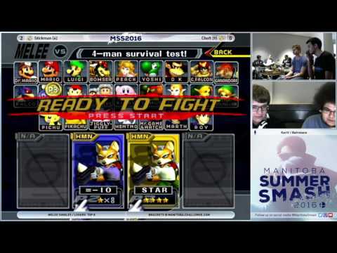 MSS2016 Stickman (Blue Fox) vs. choft (Neutral Fox, Falcon) - Melee Singles LR6