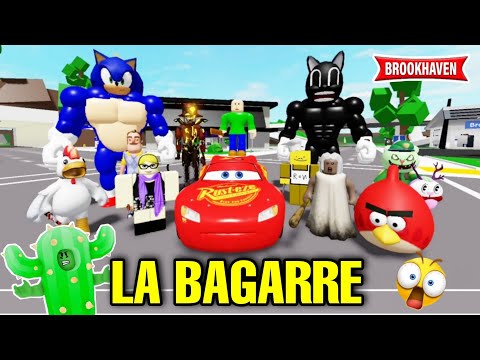 CACTUS ORGANISE UNE BAGARRE ÉNORME ... ! ROBLOX - BROOKHAVEN RP