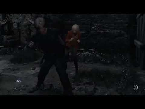 Ashley's cute reaction on Leon steping into a trap