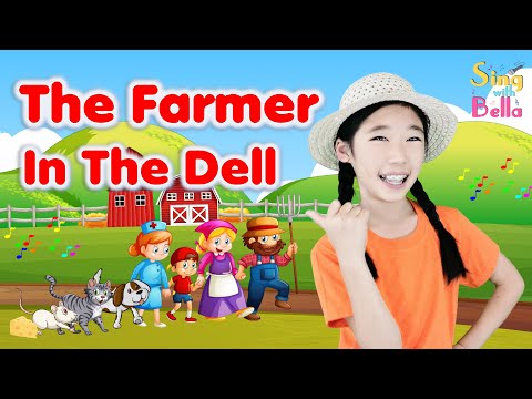 The Farmer in the Dell with Lyrics and Actions | Popular Kids Songs | Sing and Dance Along for Kids