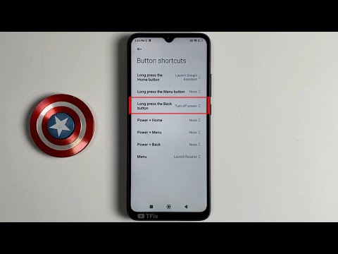 Press and hold the BACK button to turn off the screen on POCO C40 Android 11