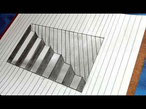 Easy 3D Steps in a Hole - Trick Art