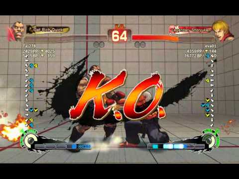 Taj278 (Balrog) vs eva01 (Ken) Ranked - SSFIV 2012 AE PC