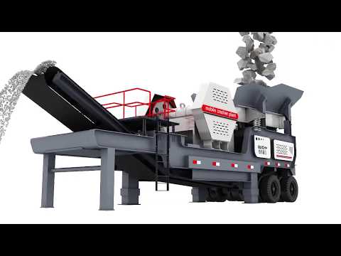 Mobile jaw crusher animation