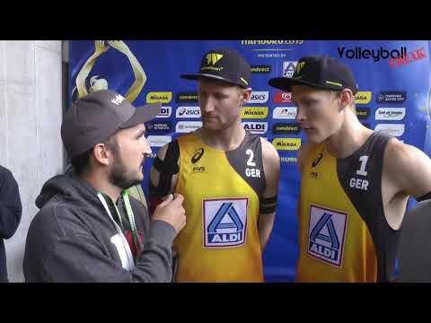 Beach-WM 2019: Spielszenen und Interview mit Bergmann/Harms