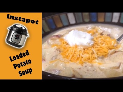 INSTANT POT Loaded Potato Soup Recipe! Viral TikTok Recipe // Cheap Recipe // Cozy Soup Recipe