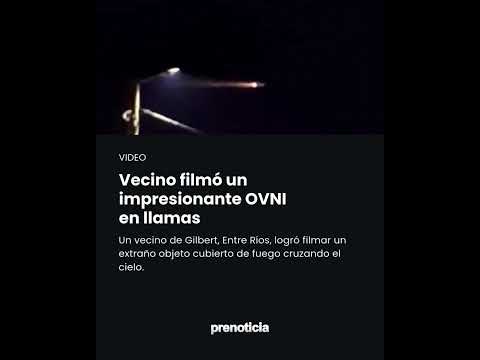 Vecino filmó un impresionante OVNI en llamas