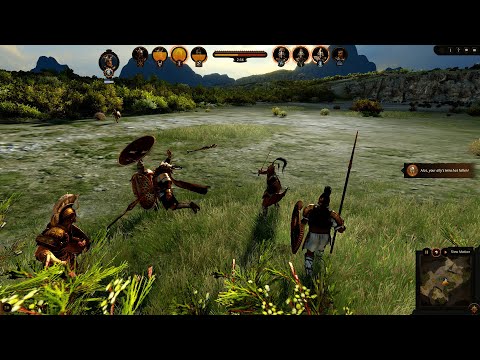 Achilles, Odysseus, Agamemnon, Menelaus VS Hector, Paris, Aeneas, Sarpedon (Total War: Troy)