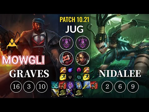 VIT Mowgli Graves vs Nidalee Jungle - KR Patch 10.21