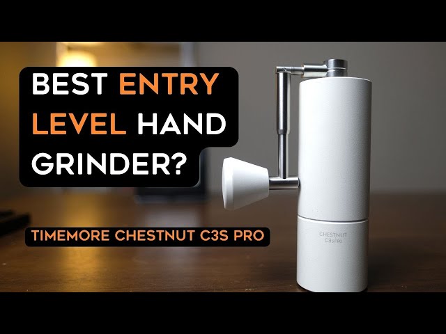 Vídeo relacionado con Molinillo de café manual Chestnut C3s PRO, molinillo de café totalmente metálico, mango plegable, rebaba cónica S2C de acero inoxidable, ajuste de molienda ajustable, color negro