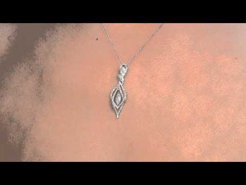 G4041 - Stunning 0.42ct Diamond and 9K White Gold Pendant