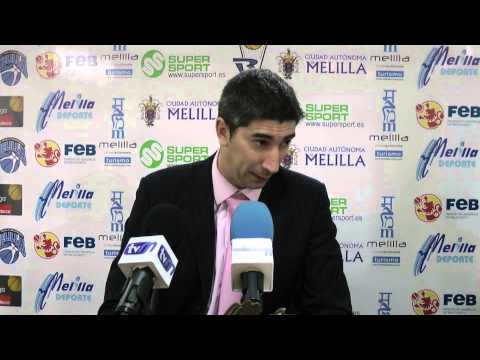 Rueda de prensa de Lisardo Gómez tras el Melilla-Breogán