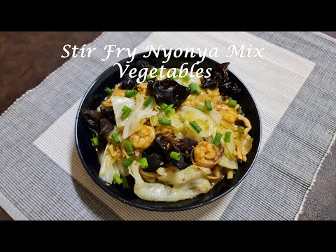 Chap Chye Nyonya / Stir Fry Nyonya Mixed Vegetables
