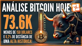 🚨🤏💥BITCOIN HOJE: 74.6K! MENOS DE 150 DÓLARES DE UMA ALTA HISTÓRICA! O QUE ACONTECEU? MACRO PRÉ MICRO