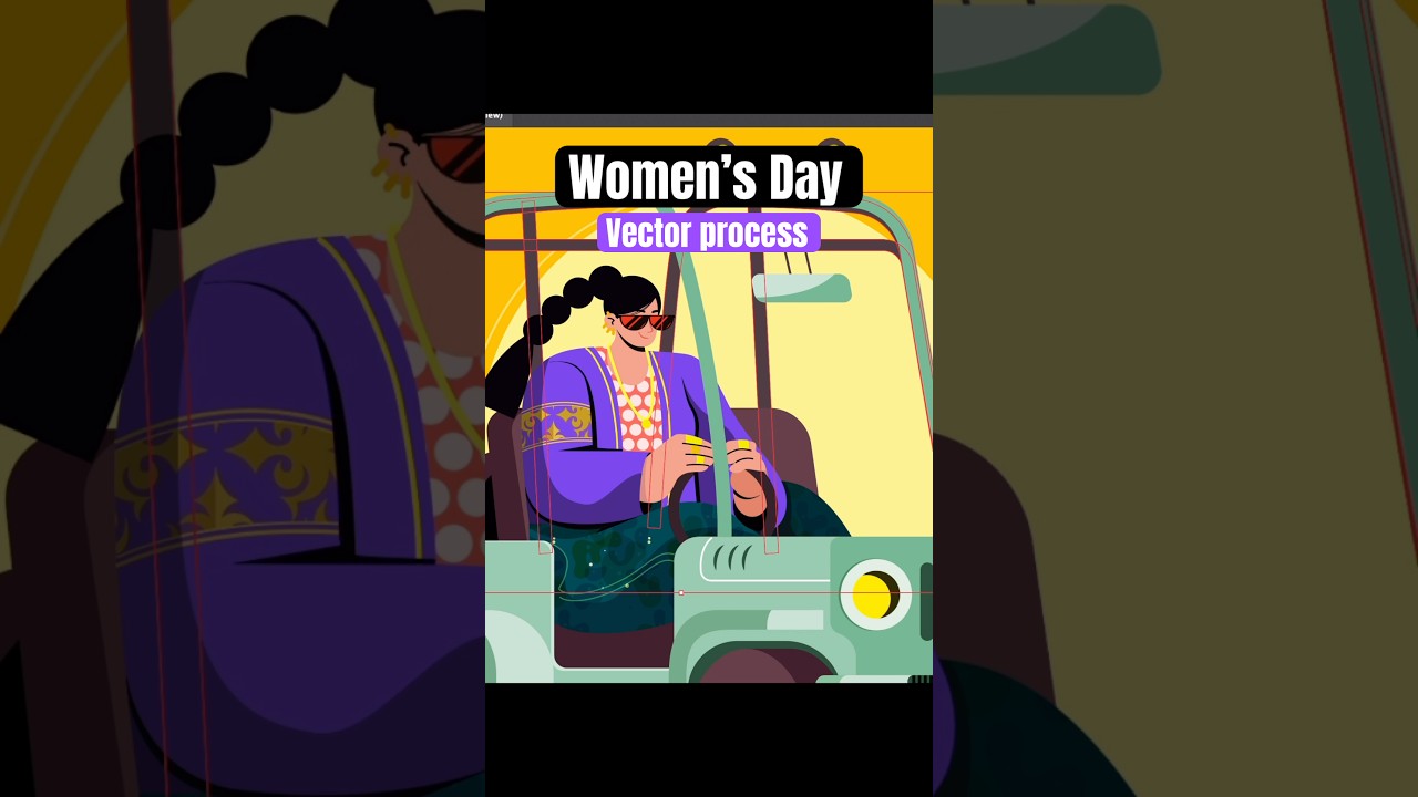 How I created a woman’s day vector illustration | illustration tutorial #vectorillustration #art