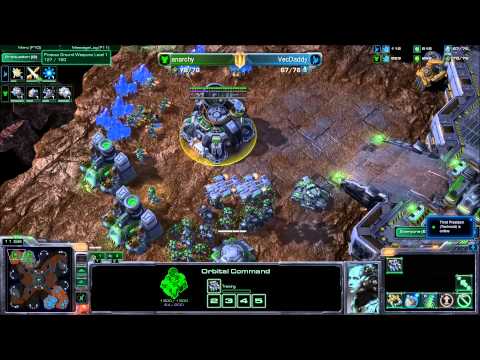1v1 In your face cast - Vecdaddy v Anarchy - Terran is good unit