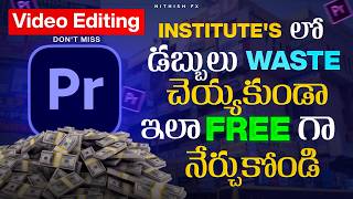 Premiere Pro Full Beginner Course in Telugu 2025 | Learn Professional Video Editing in Telugu - Free