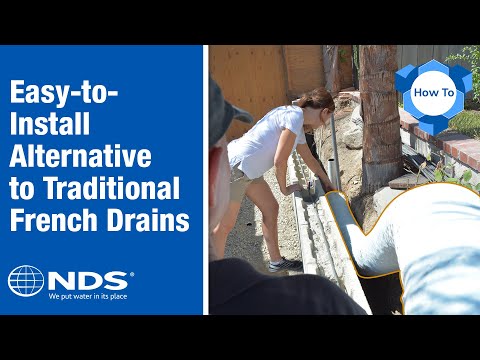 EZ Drain french drain installation: the gravel free alternative