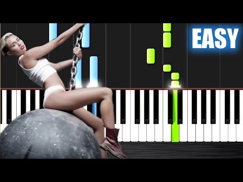 Miley Cyrus - Wrecking Ball - EASY Piano Tutorial by PlutaX (Miley Cyrus - Wrecking Ball - EASY Piano Tutorial by PlutaX)
