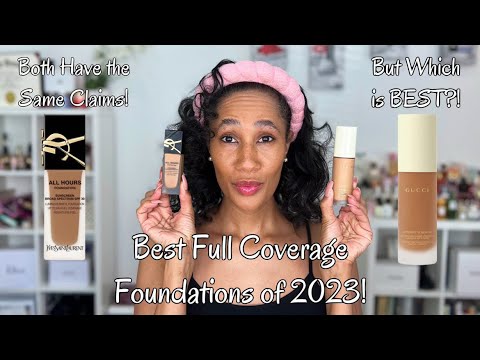 YSL All Hours vs Gucci Eternite de Beaute Foundation Comparisons | BEST Full Coverage Foundations!