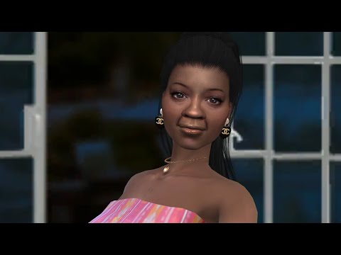 the sims 4 custom content download black girls female Evelyn Thompson by Bonita100 Cas Video Preview