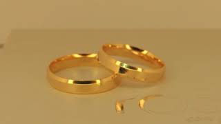 Vídeo de Aliança Ouro 18K Italiana 4mm