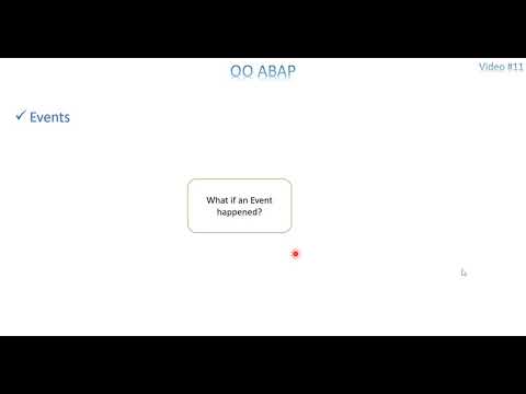 Video 11: OO ABAP - Events