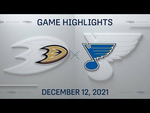 NHL Highlights | Ducks vs. Blues - Dec. 12, 2021