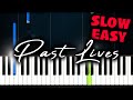Sapientdream - Past Lives - SLOW EASY Piano Tutorial